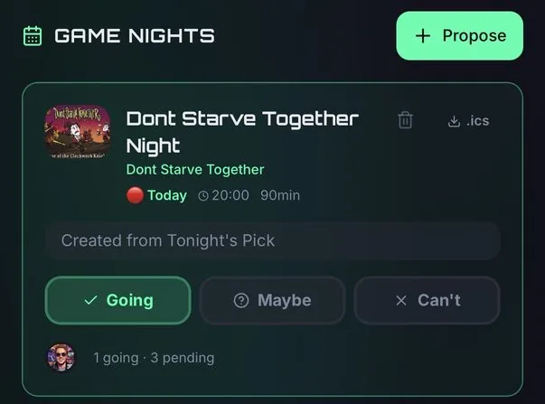 Lock tonight's session